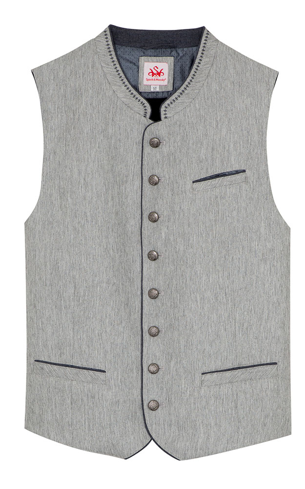 Weste Bodensee Fischgrät, hellgrau