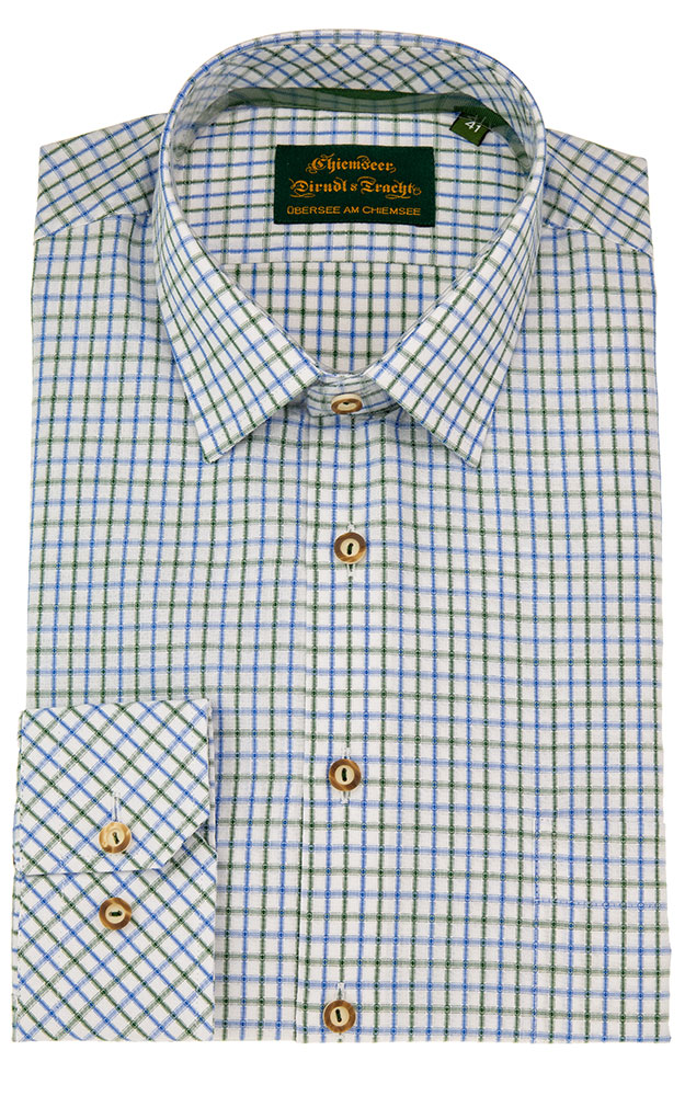 Hemd 2482 4112, # grün/blau/weiß - Slim fit