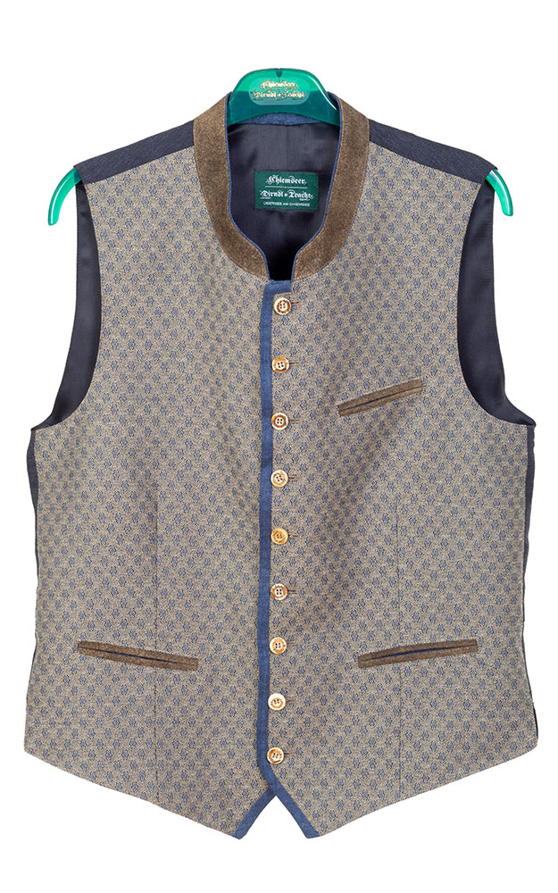 Weste Brenner, beige/blau