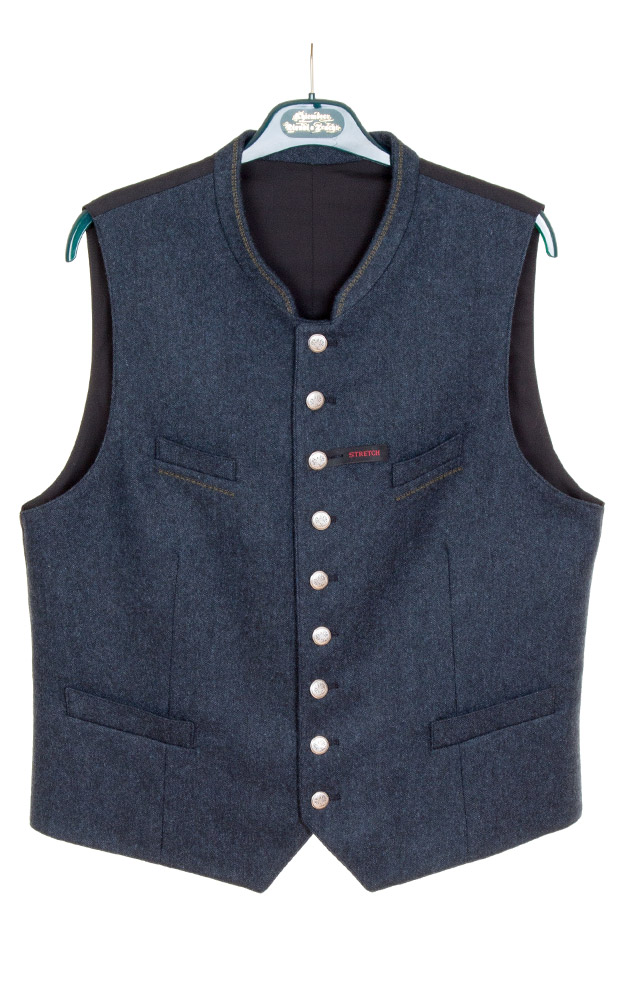 Weste Ansbach, blau Stretchrücken