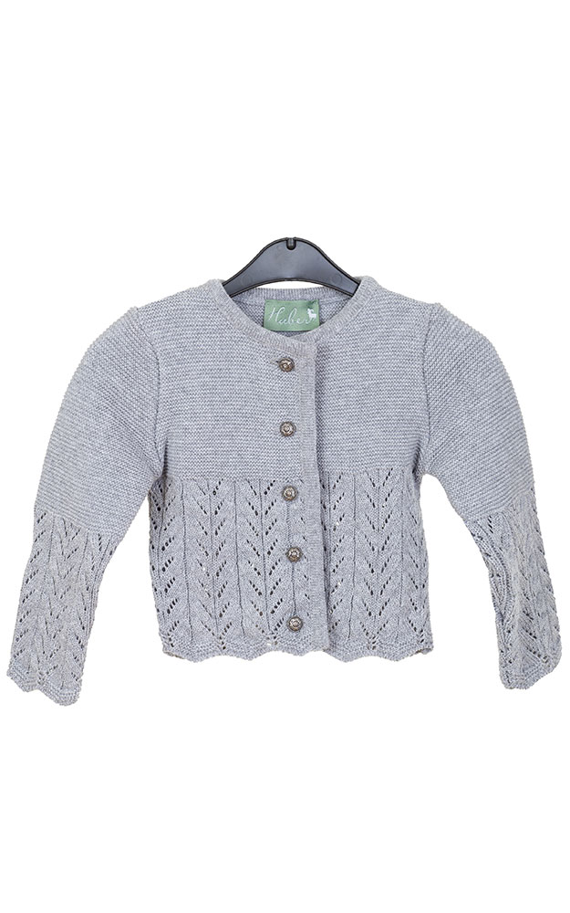 Kinder-Strickjacke Immi, grau