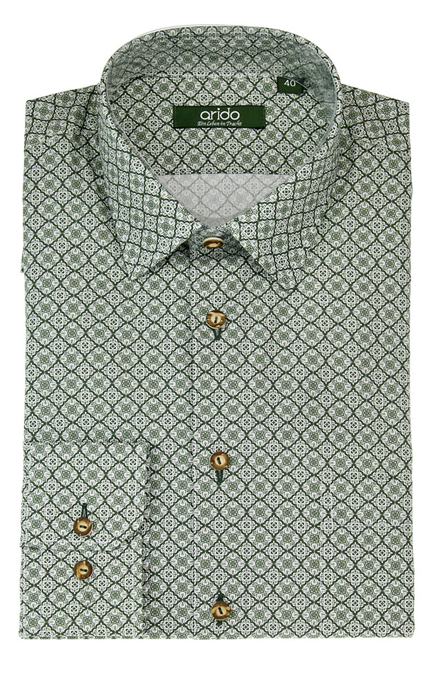 Hemd 2444 4301, LK grün - Slim fit