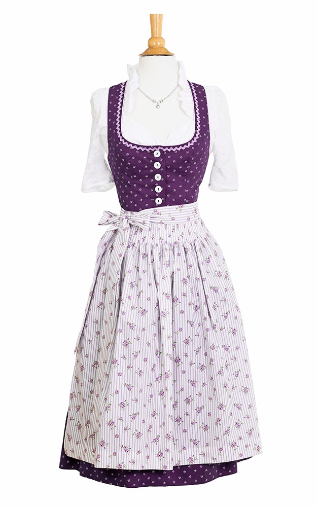 Blusendirndl Bernbach /E lila, mit Schürze