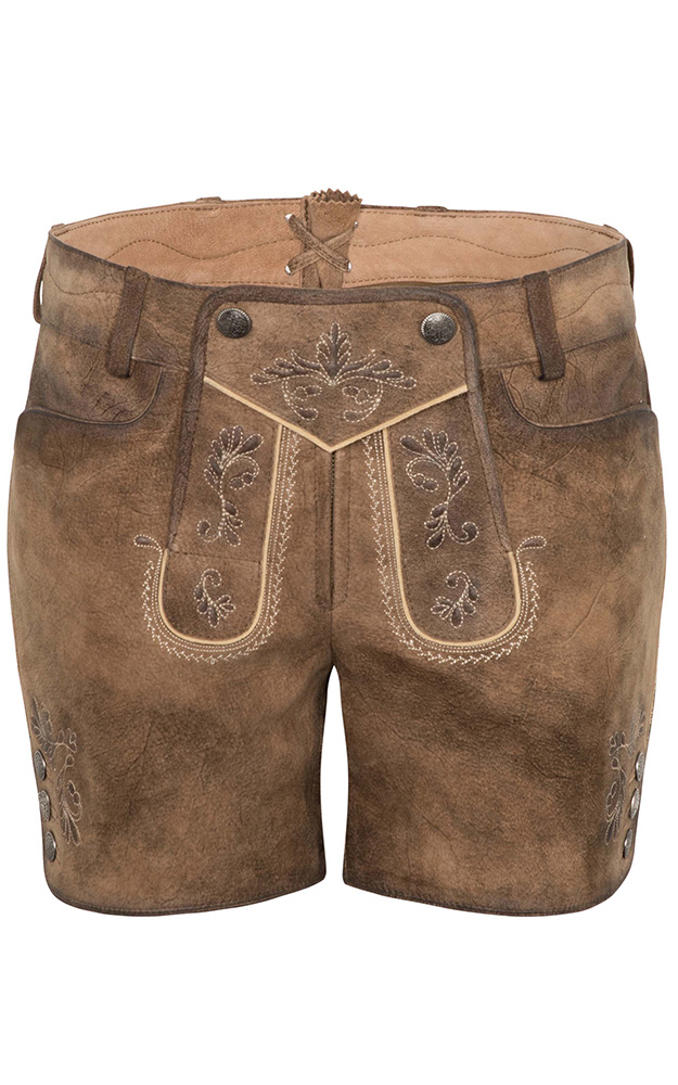 Damenlederhose Perga, mandel