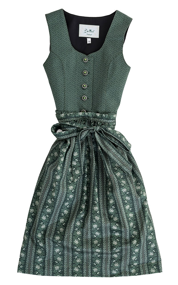 Kinderdirndl Sandra mit Schüze, grün