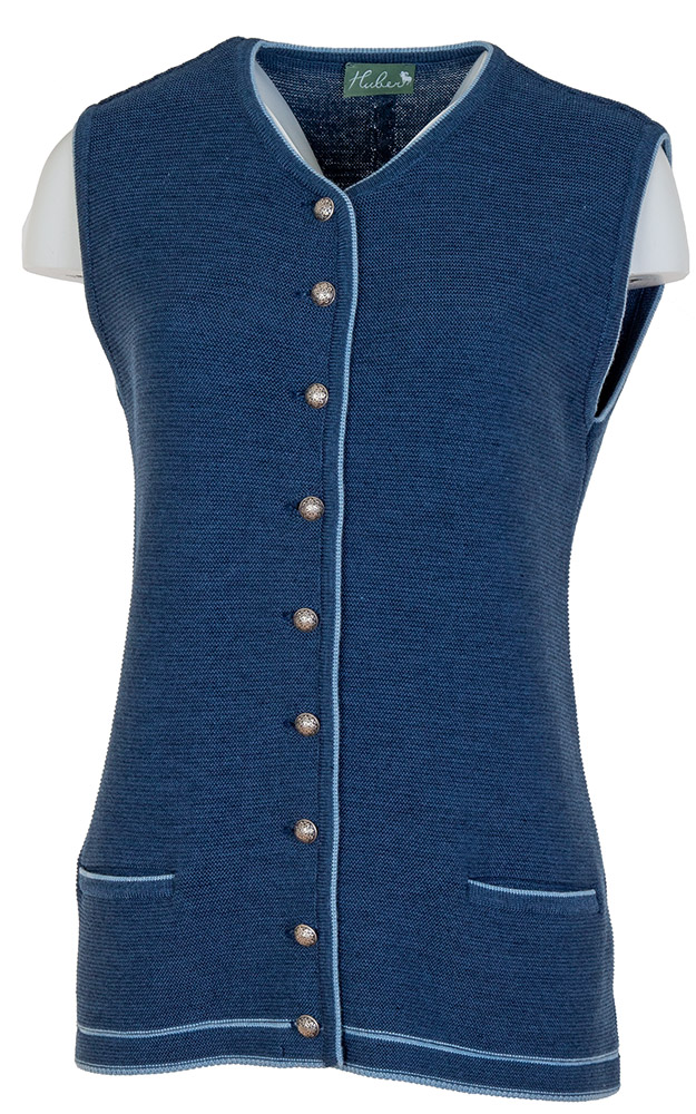 Strickweste Pana, jeansblau