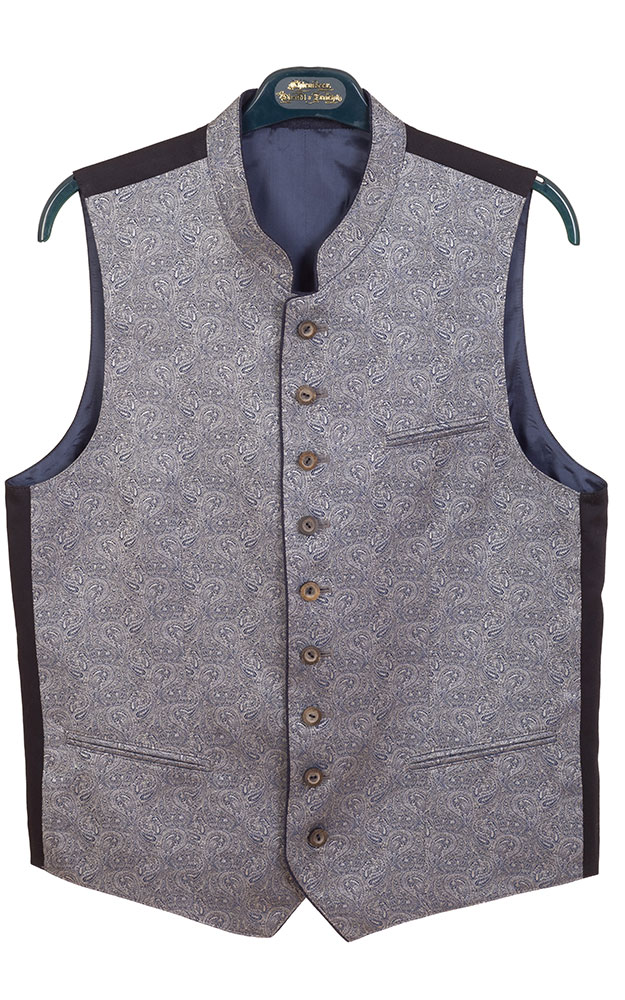 Weste Elsass, blau, - Slim-fit