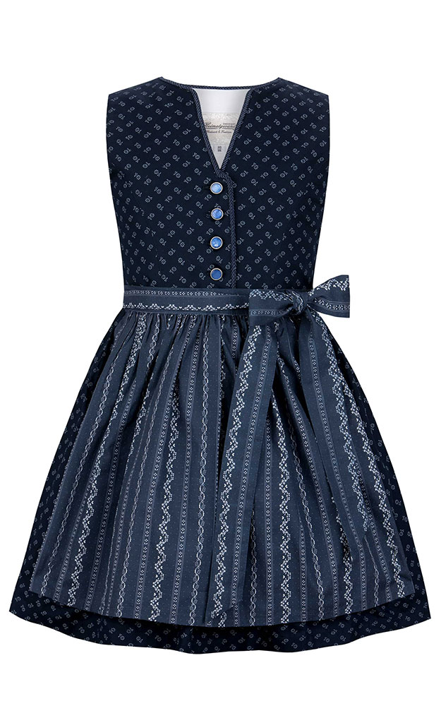 Kinderdirndl Lena mit Schürze, dunkelblau