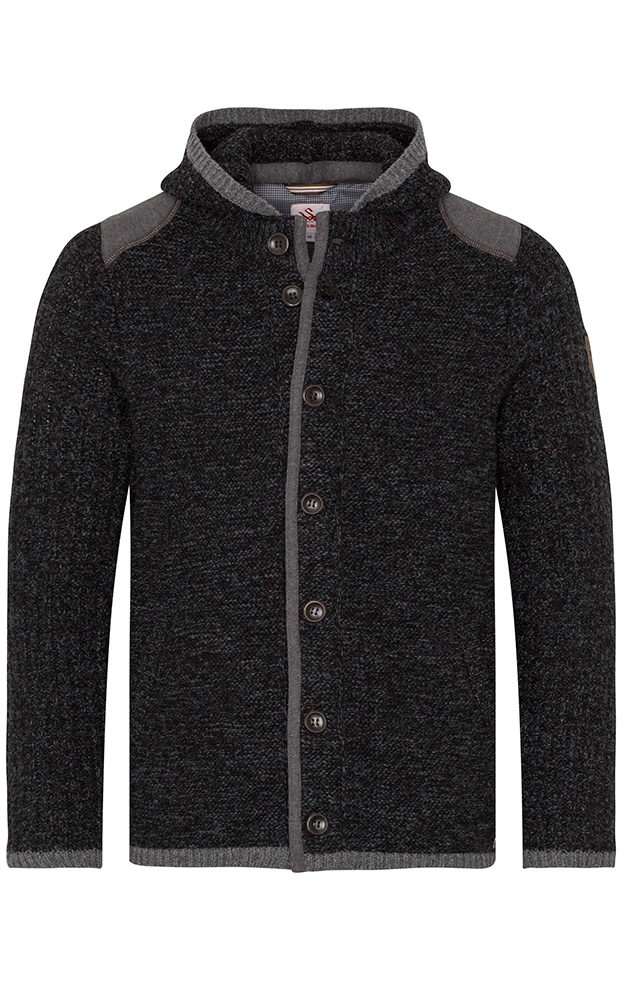 Strickjacke Nabor Merino, schwarz