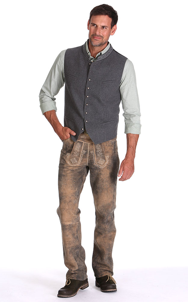 Lederhose Daniel, antikbraun