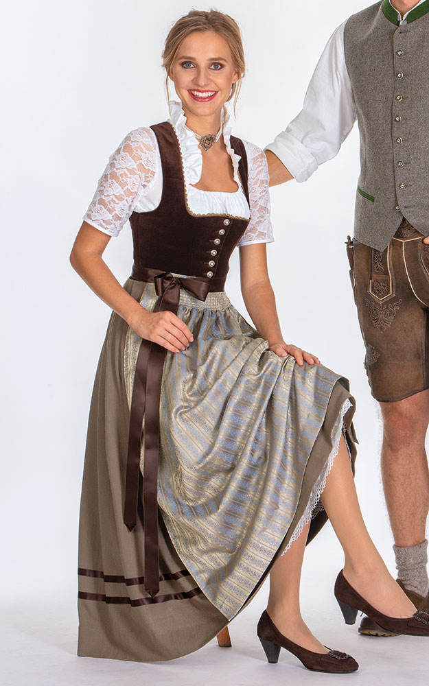 Blusendirndl Holzgau Samt, ohne Schürze