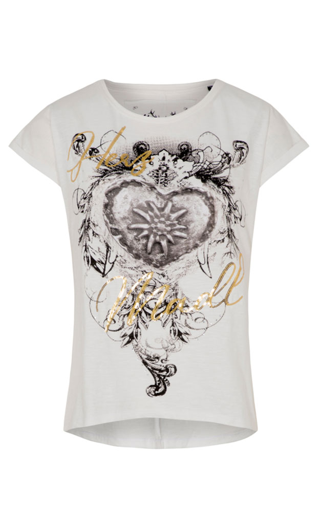 Damen-Shirt Herz Madl, weiß