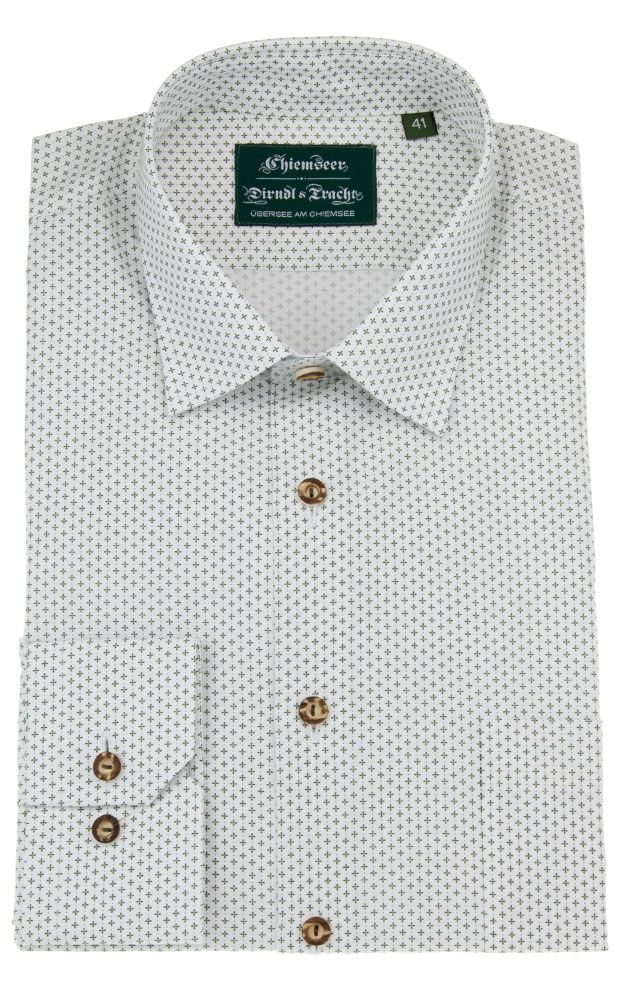 Hemd 2444 8448, weiß Kreuze - Slim fit