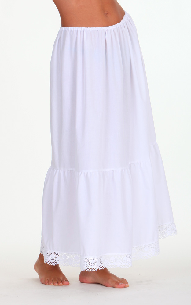 Unterrock Cora, weiß 90cm Klöppelspitze