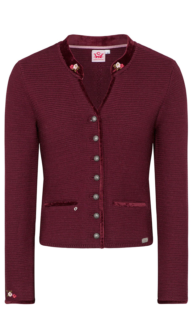 Strickjacke Malta, burgund