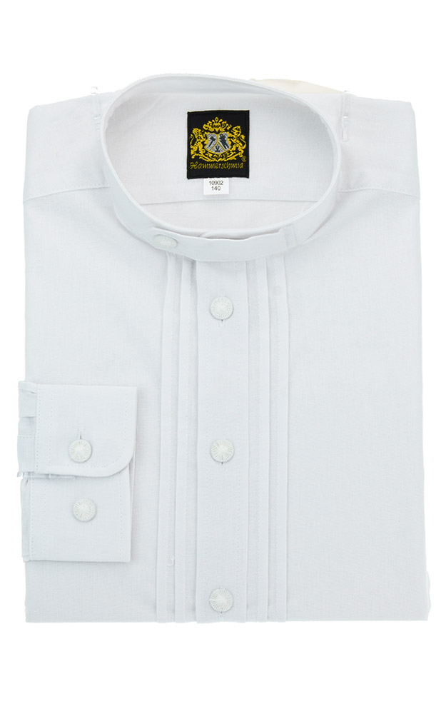 Kinderhemd Flori 10902 Stehkragen, weiß