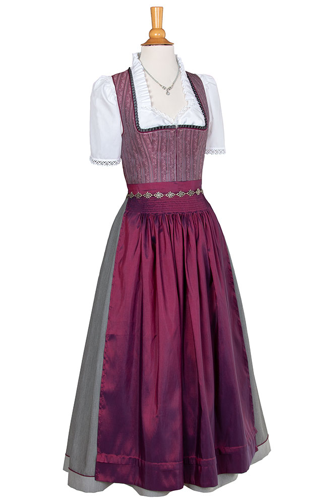 Blusendirndl Hartsee /E beere/grau, ohne Schürze
