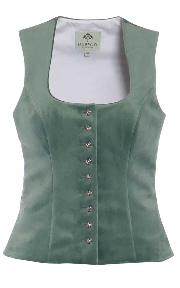 Mieder Samt 64250, salbeigrün