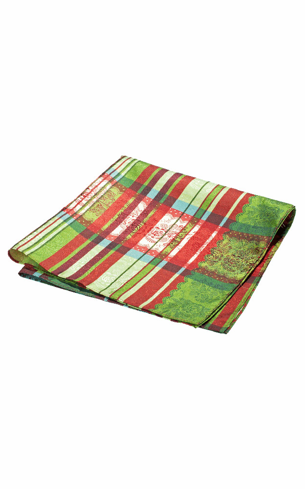 Tuch 635 05, rot/grün