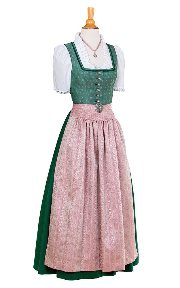 Blusendirndl Bramsee /E grün, ohne Schürze