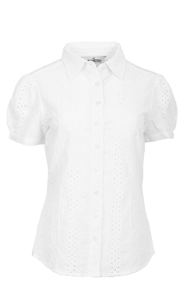 Trachtenbluse 35, weiß