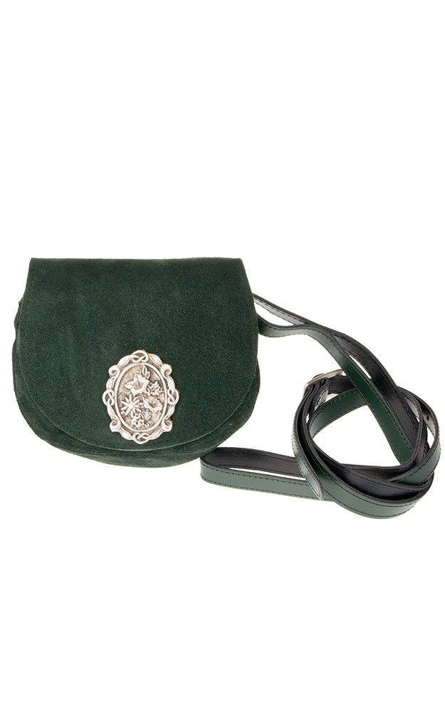 Ledertasche Nr. 53 Velours rund, tanne