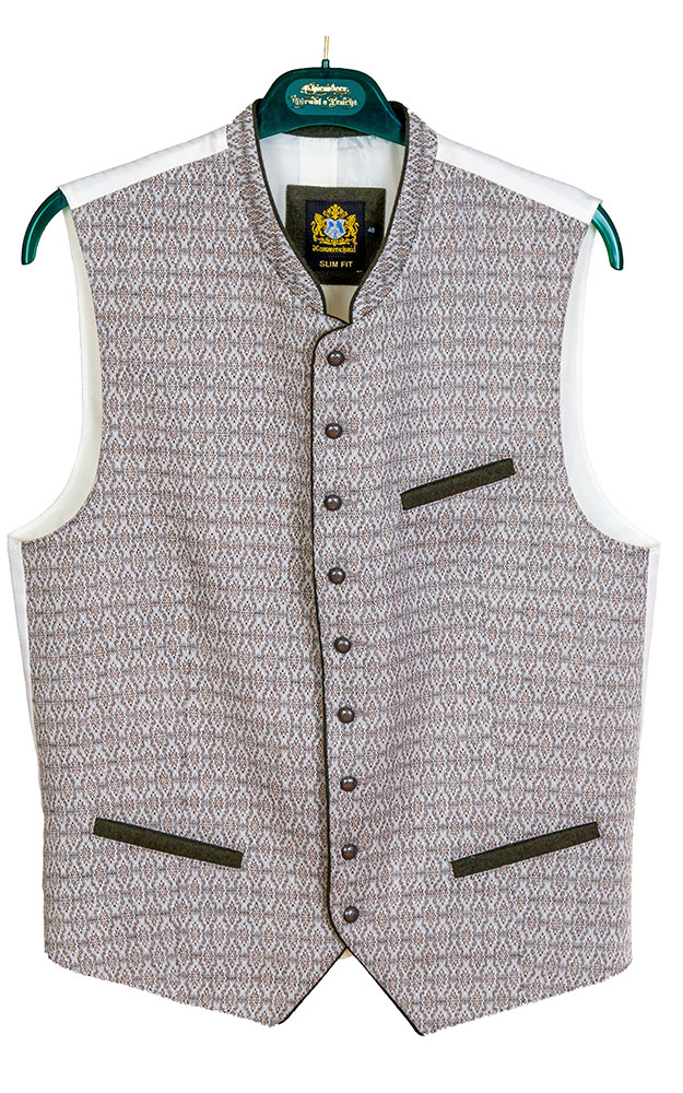 Weste Christian, beige/oliv