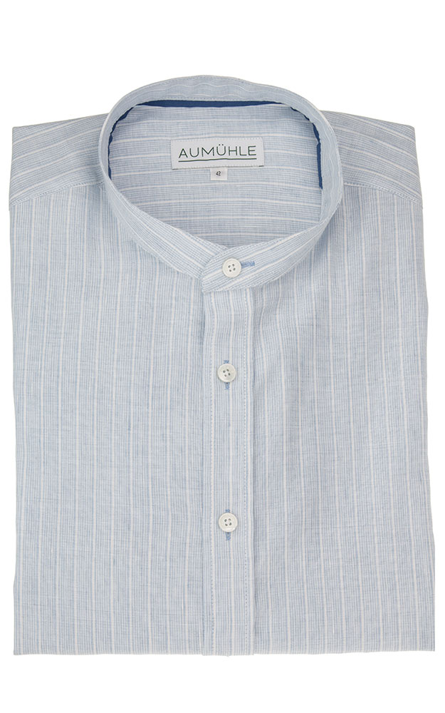 Hemd 03 14140D hellblau/weiß Stehkragen