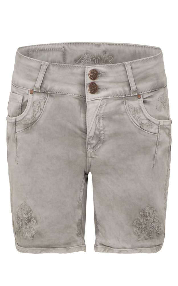 Damen Jeans Short, hellgrau