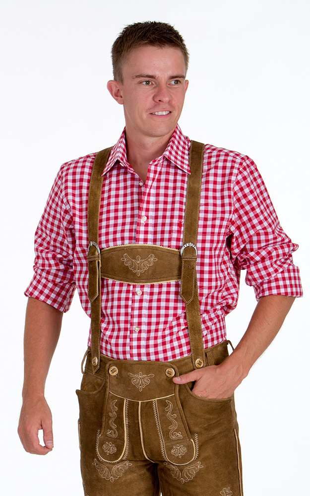 Hemd 1cm #, rot/weiß