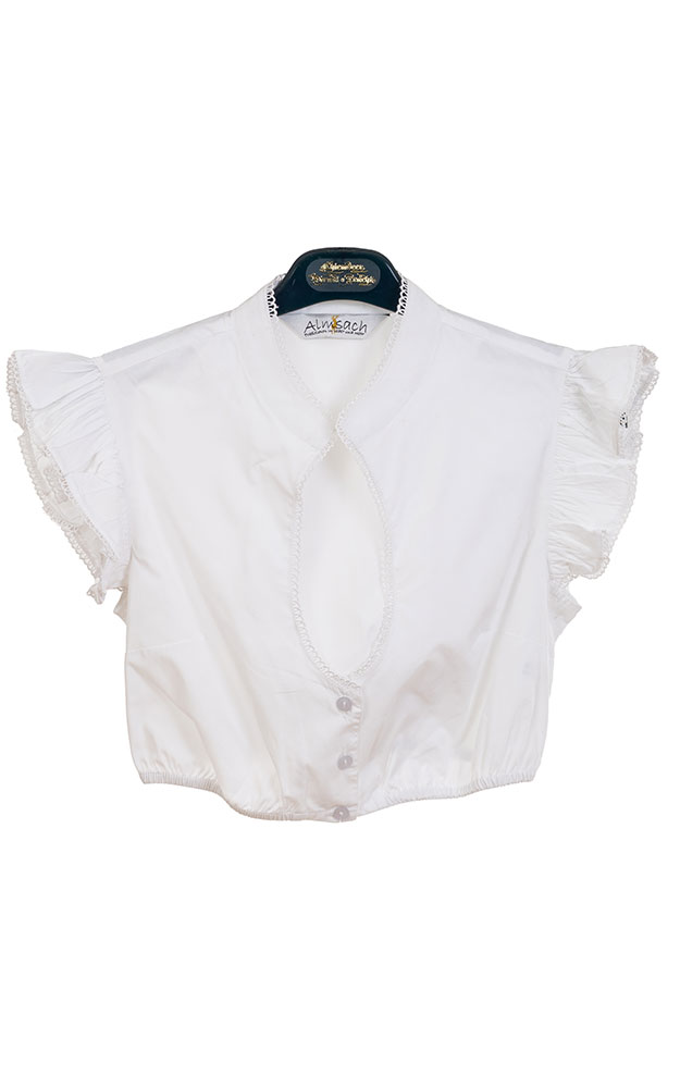 Dirndlbluse 46, weiß