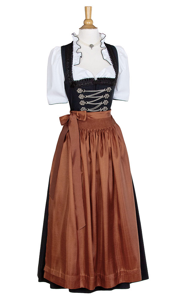 Schürze Taft, zimt 2