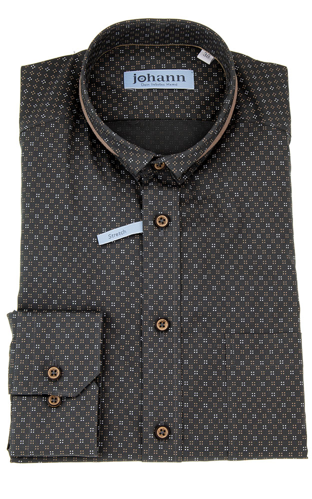 Hemd 3034 12141, anthtrazit  - Slim fit - Stretch