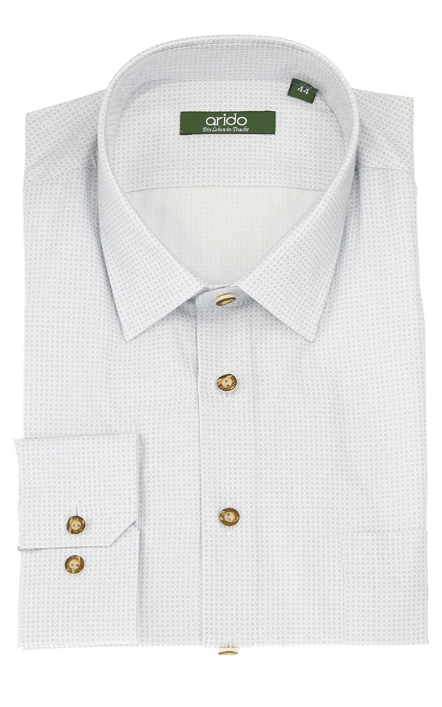 Hemd 2444 4340 32, grau - Slim fit