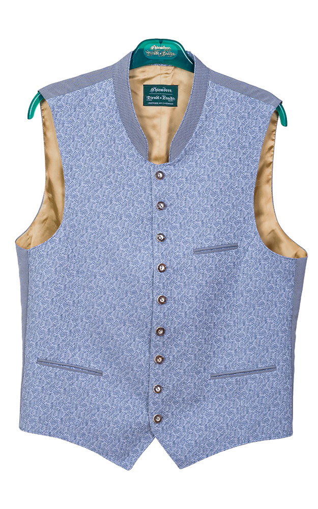 Weste 3537, grau/blau