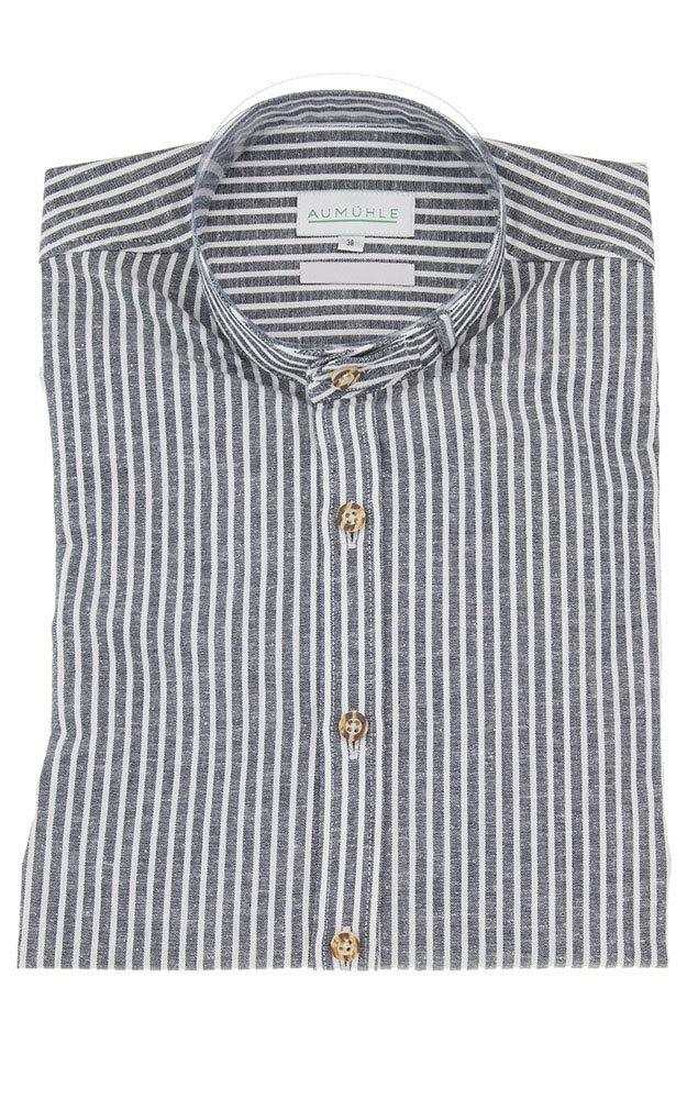 Hemd 11861 301180, grau/weiß gestreift