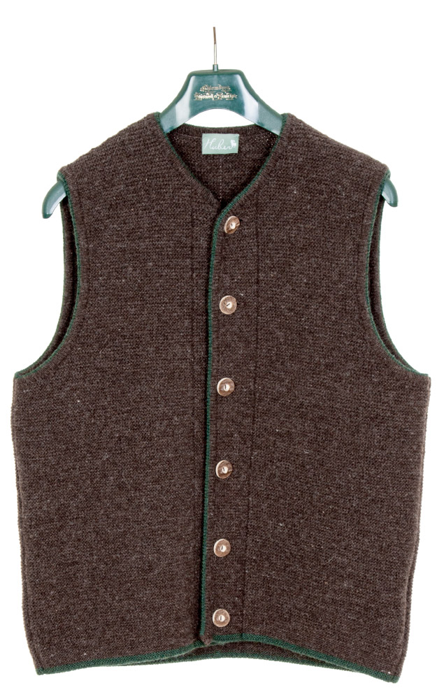 Strickweste Gierli, dunkelbraun/tanne