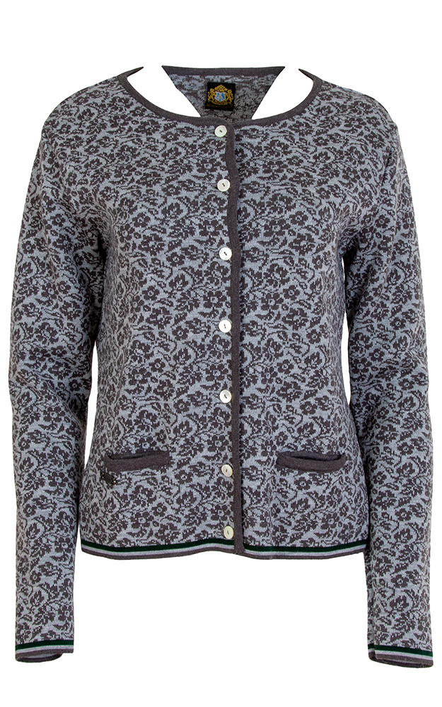 Strickjacke Grönland, mittelgrau