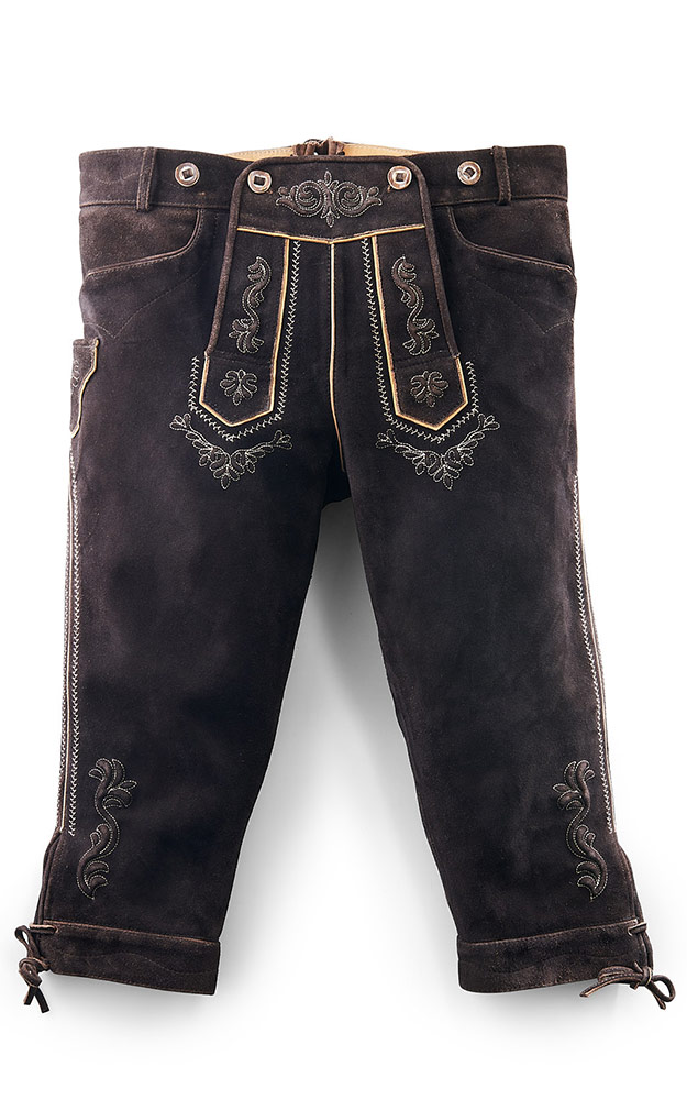 Lederhose Korbi mit Träger, torf