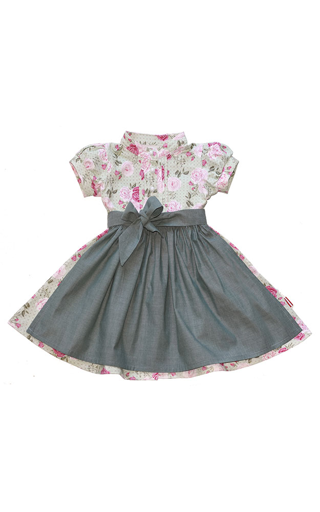 Baby-Dirndl Gini mit Schürze, grün