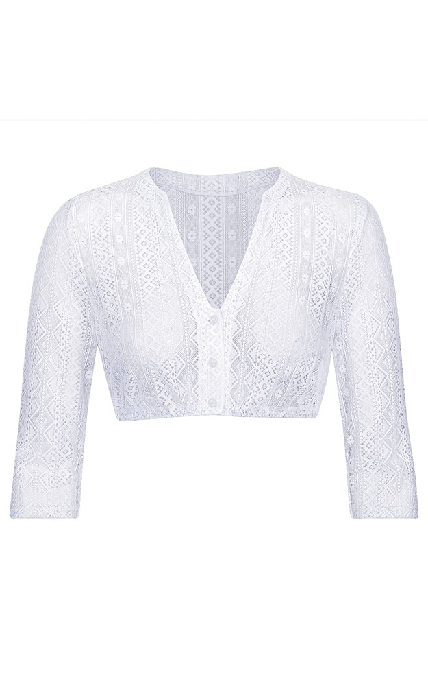 Dirndlbluse 01 06627SL, weiß
