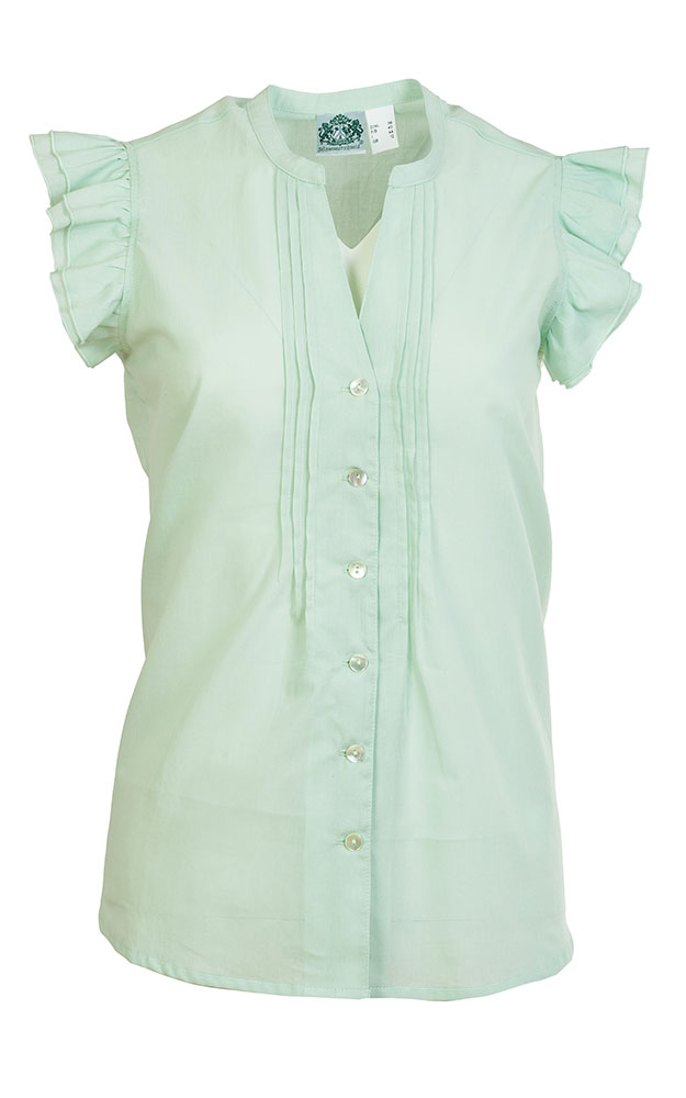 Trachtenbluse Stina, jadegrün