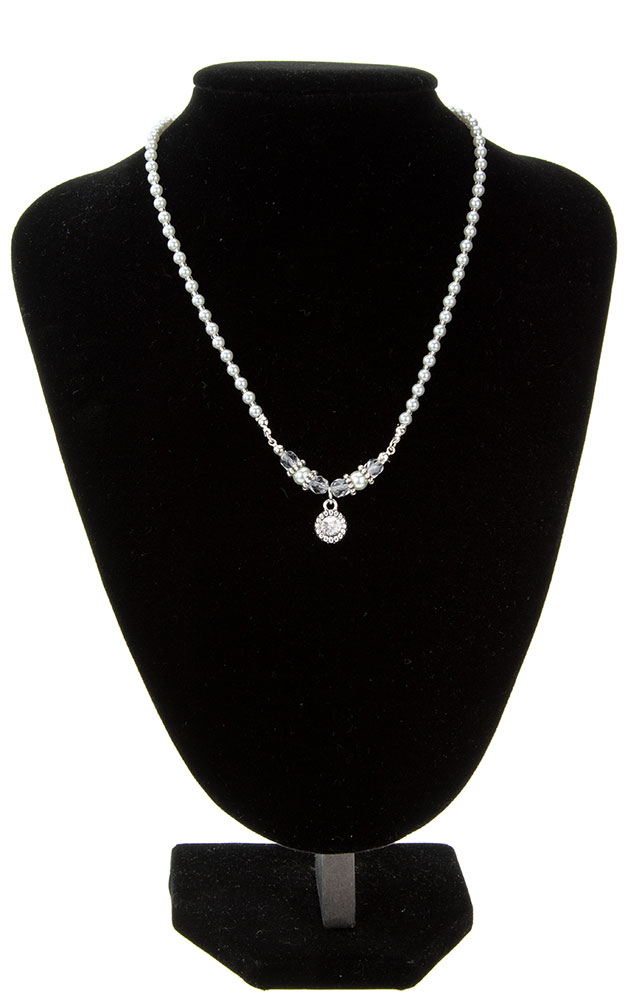 Kette 51299-48377, Perle silber kristall