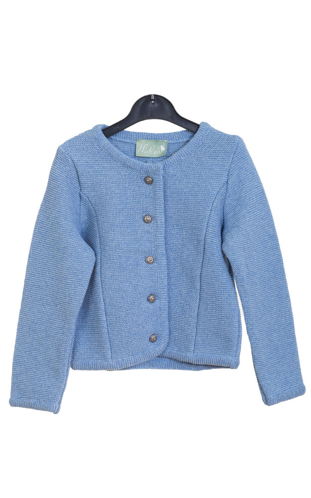 Kinder-Strickjacke Ännchen, jeansblau
