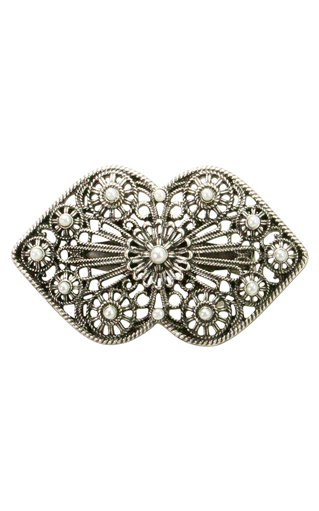 Brosche Lissy, altsilber