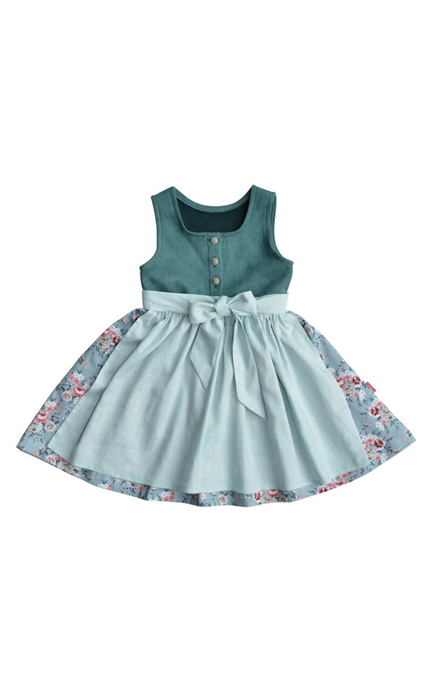 Baby-Dirndl Tini mit Schürze, grün