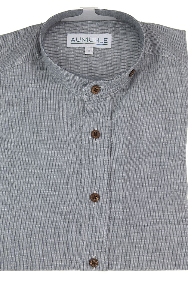 Hemd 13375D, rauchblau Stehkragen