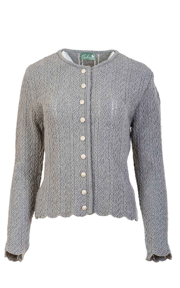 Strickjacke Huberin 4, mittelgrau