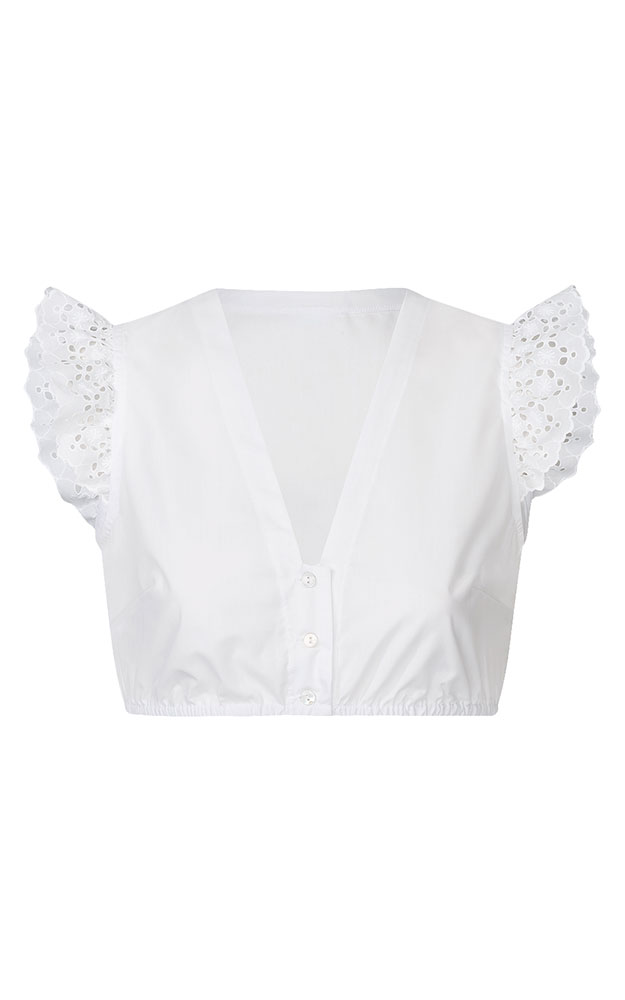 Dirndlbluse 01 10308SL, weiß