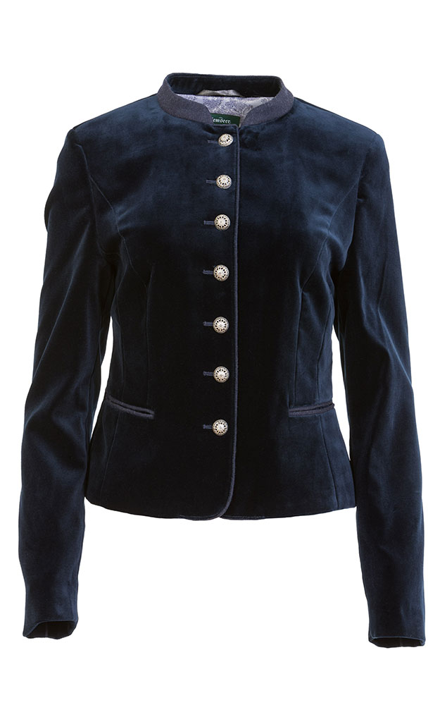 Jacke Arla-6 6456M, dunkelblau Samt